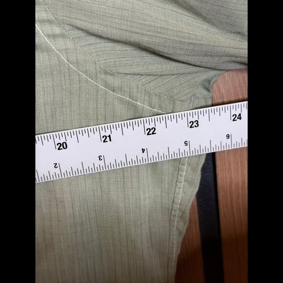 Christian Dior Shirt 16.5 Mens Green Gray Short Sleeve Front Pocket Button Down - Picture 3 of 6
